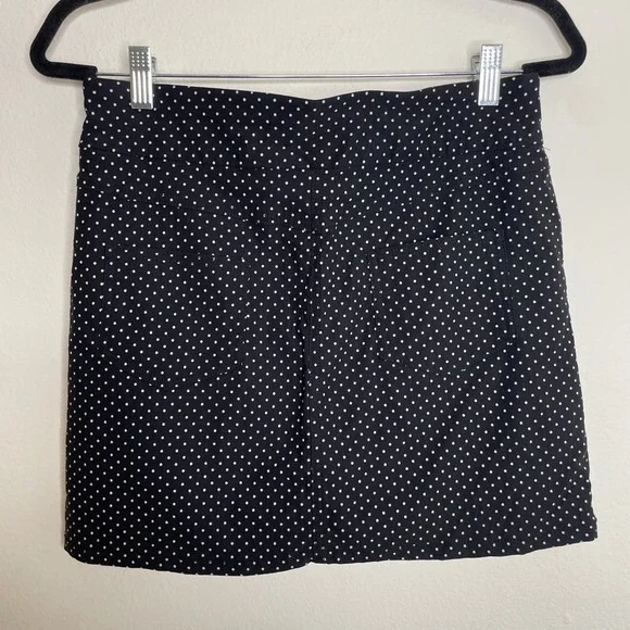 ATTYRE New York Skort Women 4 Black Polka Dot Stretch Mini Skirt Retro Classic - Picture 5 of 9